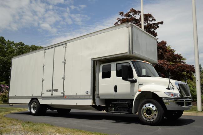 2023 Non-CDL International<br>
Call regarding price and availability<br>
Extended cab, model MV607<br>
260HP Cummins ISB engine<br>
Includes 5 year / 250K mile Cummins extended warranty<BR>
Allison automatic transmission<br>
Air ride and Air brakes<br>
Aluminum wheels<br>
26' Kentucky moving van body with 6' peak<br>
109" inside height<br>
1230 Melcher fiberglass walkboard<br>
Translucent roof with plywood liner<br>
Mirror finished stainless steel rounded front radiuses<br>
72" c/s door and 48" r/s door<br>
Fully pre-treated and undercoated with spray on sealer<br>
Taking orders for spring/summer delivery, very limited supply.  Call!