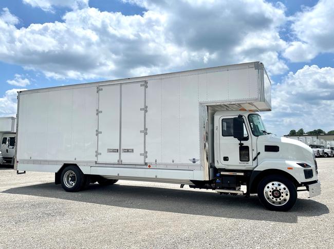 2025 Mack MD6 with A/R and white cab<br>Coming early this summer<br>
260 HP Cummins ISB 6.7<br>Includes Cummins 250k / 5 year extended warranty<br>
Allison automatic transmission<BR>
Polished aluminum disc wheels<br>
Low profile tires<br>
26' x 109" x 96" HHG body with attic<br>
Mirror finished stainless steel rounded front radiuses<br>
72" c/s door and 48" r/s door<br>
Melcher 1230 walkboard<BR>
 