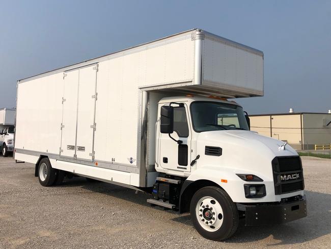 2023 Mack MD6 with A/R and white cab<br>
Availability in 2023<br>
280 HP Cummins ISB 6.7<br>Includes Cummins 250k / 5 year extended warranty<br>
Allison automatic transmission<BR>
Accuride steel disc wheels, white<br>
Low profile tires<br>
26' x 109" x 96" HHG body with attic<br>
Mirror finished stainless steel rounded front radiuses<br>
72" c/s door and 48" r/s door<br>
Melcher 1230 walkboard<BR>
 