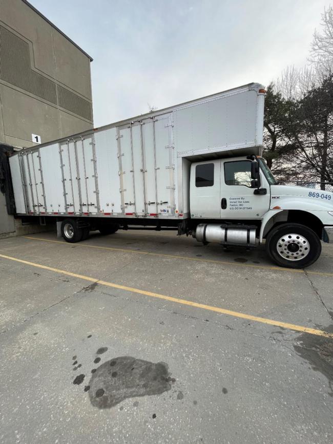 We Would Sell CabnChassis Seperatly.

2020 International CDL 4300 Miles Are 71,000.
Cummins, 
Allison, 
Airride,

28' Moving Van (5) Vault Body. - CDL  Truck
-- 
Clean Well Maintained Fleet Truck Purchased New By US. 

